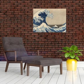 Obraz - Katsushika Hokusai, Under the Wave off Kanagawa, reprodukcia (70x50 cm)