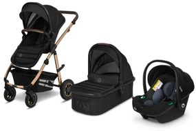 Lionelo - Kombinovaný kočík 3v1 AMBER Čierny Onyx