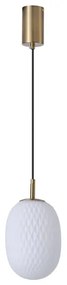 Luster na lanku 1xE14/25W/230V biela pr. 15 cm