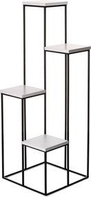 STOJAN NA KVETINÁČ KASKADA 110X40X40 CM ČIERNA/BIELA