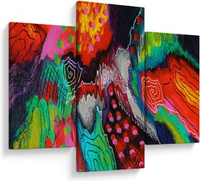 Obraz abstraktné - farby (90x60 cm)