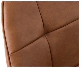 Hnedé čalúnené jedálenské kreslá v súprave s podrúčkami 2 ks Nolan Square – Unique Furniture