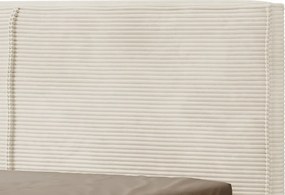 Posteľ Inez 180x200 cm, krémová štruktúrovaná látka