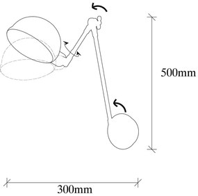 Nástenné svietidlo v čiernej a zlatej farbe ø 15 cm Sivani – Opviq lights
