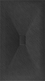 Mexen Hugo, SMC obdĺžniková sprchová vanička 160 x 100 cm, čierna matná, 42701016