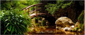 Obraz - Most cez riečku (120x50 cm)