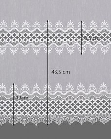 Záclona so systémom FLEX (dvojité spony flex) farba produktu biela látka polopriehľadný, zapletaná, vzorované