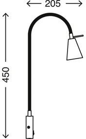 Briloner 2082-012 - LED Nástenná lampa COMFORT LIGHT 1xGU10/5W/230V matný chróm