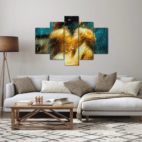 Obraz - Bozkávajúci sa anjeli (150x105 cm)
