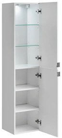 Kúpeľňová skrinka závesná vysoká Leonardo 80-00-B 2D biela