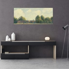 Obraz - Camille Pissarro, Hampton Court Green, reprodukcia (120x50 cm)