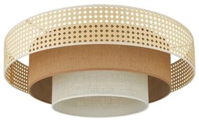 Brilagi - LED stropné svietidlo CEDAR LUNETA LED/26W/230V ratan/hnedá/krémová