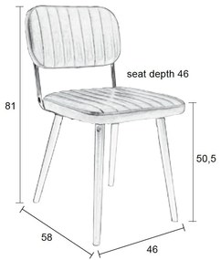 Čierna jedálenská stolička Jake Worn – White Label