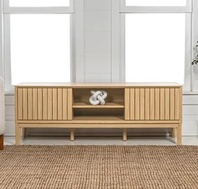 TV stolík LUCERO s posuvnými dvierkami, dekor dub, 160cm