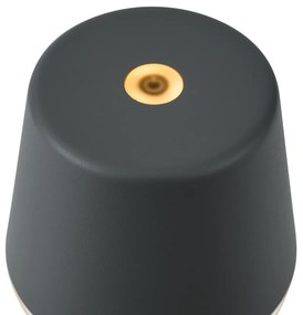 Stolná lampa tmavosivá vrátane LED IP65 nabíjateľná s nabíjacou stanicou - Bass
