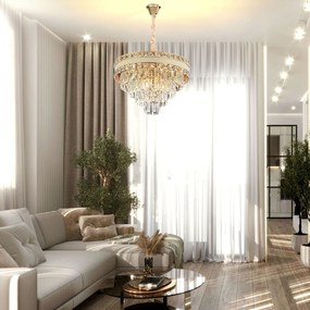 Toolight Toolight, závesné svietidlo 50cm, 7xE14, G048-CP, zlatá, OSW-08942