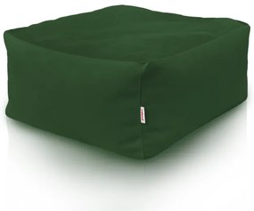 Podnožka štvorcová plyš - Tmavozelená