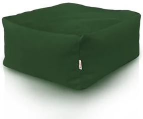 Podnožka štvorcová plyš - Tmavozelená