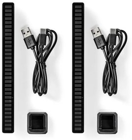 SADA 2x Nedis GALDP110BK - LED RGB Nabíjacia stolná lampa LED/250 mAh