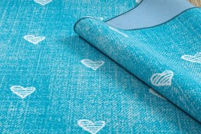 Koberec HEARTS Jeans - tyrkys