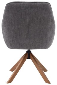 Sivé čalúnené jedálenské kreslá v súprave 2 ks Avola – Unique Furniture