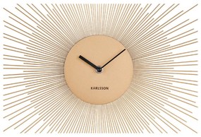 Nástenné hodiny v zlatej farbe Karlsson Peony Large, ø 60 cm