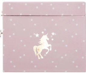 Hracia skrinka Unicorn, 21,5x14x17,5 cm, ružová