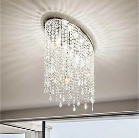 Ideal Lux - Krištáľové stropné svietidlo RAIN 3xE14/40W/230V lesklý chróm