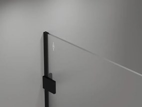 Mexen Lunar sprchová stena ľavá 120 x 200 cm, 8mm číre sklo, čierna matná, 830-120-000-70-00-L