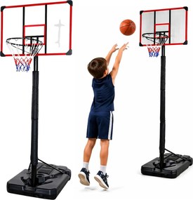 LEAN Sport Basketbalový kôš – mobilný nastaviteľný stojan 200–305 cm