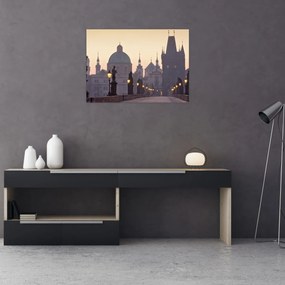 Sklenený obraz - Karlov most (70x50 cm)