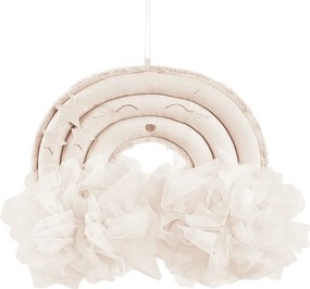 Závesná dekorácia dúha púdrovo ružová 35x27x12cm