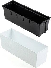 Plastový květináč Bouquet Riflo 56x19 cm bílý