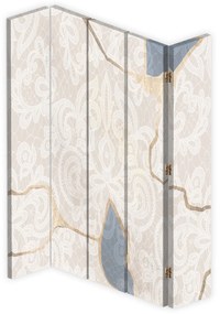 Gario Paraván Jemný béžový vzor Rozmery: 180 x 170 cm, Prevedenie: Otočný paraván 360°