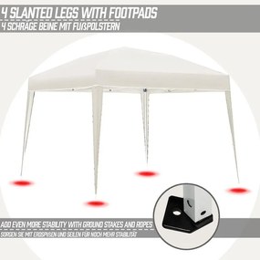 JAGO Záhradný párty stan, 3 x 3 m, béžový
