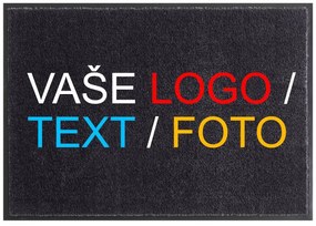 GDmats, Rohožka s vlastnou potlačou (logom) na mieru MK415 Velour – na von aj na doma, 115x175, viacfarebná