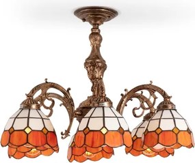 Brilagi - Tiffany vitražový prisadený luster SIENNA 6xE27/60W/230V pr. 60 cm