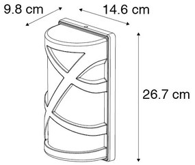 Moderná vonkajšia nástenná lampa čierna IP44 - Suzie