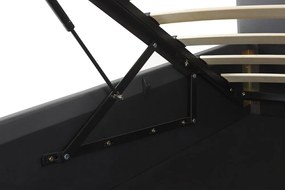 Manželská posteľ 180 cm DARGAN (sivá) (umelá koža) (s roštom a úl. priestorom). Vlastná spoľahlivá doprava až k Vám domov. 1026650