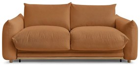Oranžová rozkladacia pohovka 234 cm Ernest – Bobochic Paris
