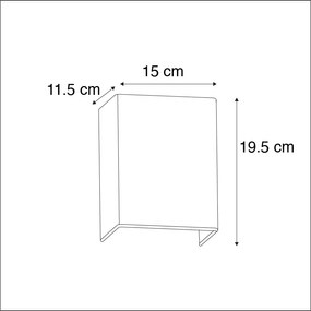 Rustikálna nástenná lampa biela - Vete