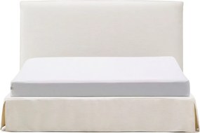Biela čalúnená dvojlôžková posteľ 180x200 cm Jaira – Kave Home