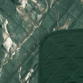 Dekorstudio Zamatový prehoz na posteľ LUIZ6 s lesklým mramorovým vzorom - tmavozelený Rozmer prehozu (šírka x dĺžka): 170x210cm