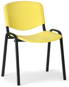 Plastová stolička ISO - čierne nohy, žltá