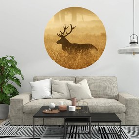 PIPPER. Kruhová samolepka na stenu "Jeleň 3" Veľkosť: 100 cm