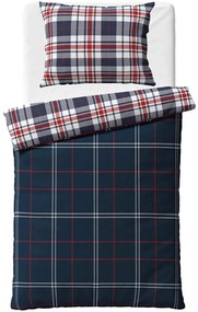 Flanelové posteľné obliečky Káro Oxford - 70 x 90 cm + 140 x 200 cm