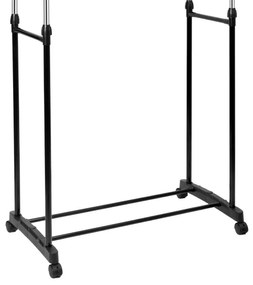 Vešiakový stojan na kolieskach WALERIA čierny