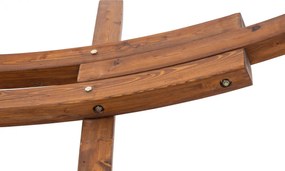 Hojdacia sieť Miramar 400 x 120 x 107 cm - drevený rám - Sivá