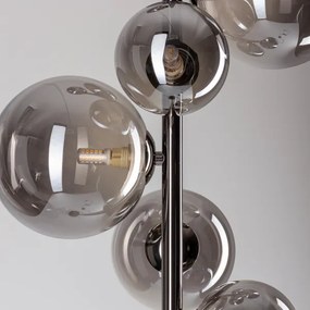 BRILAGI - LED Stojacia lampa MILLA 7xG9/3W/230V čierny chróm/dymové sklo