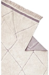 Krémový prateľný ručne tkaný bavlnený koberec 140x200 cm Bereber – Lorena Canals